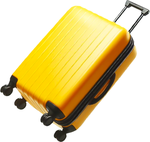 Mala de viagem amarela
